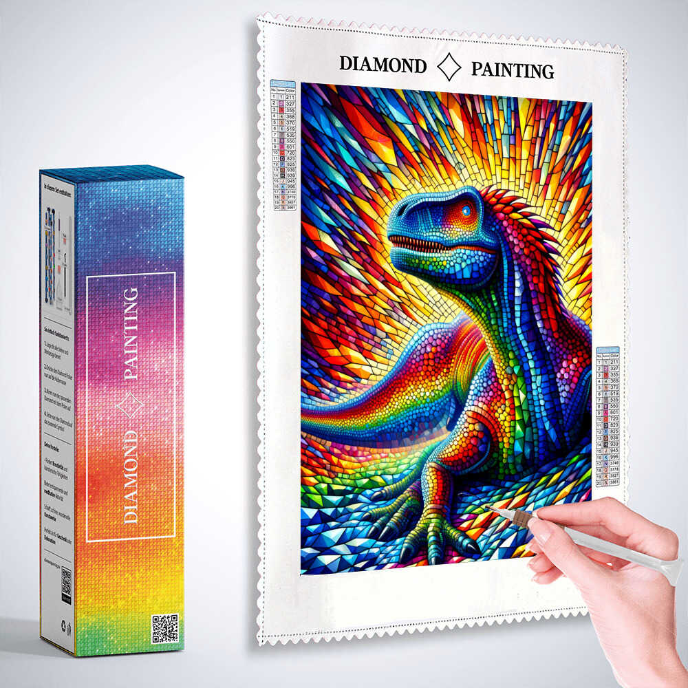 Diamond Painting - Bunter Dinosaurier