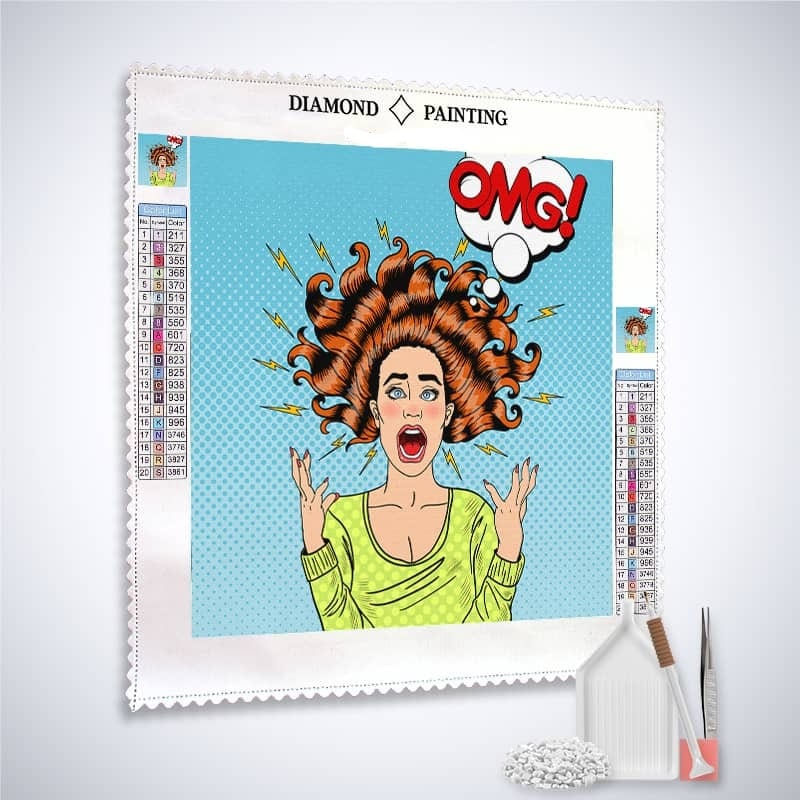 Diamond Painting - Der Schrei - gedruckt in Ultra-HD - popart, quadratisch